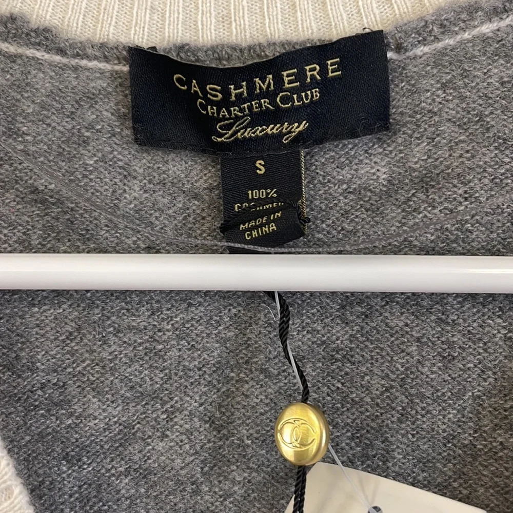 Charter Club Luxury Cashmere Sweater and Cashmere Scarf Cashmere Fabric Set - Picture 3 of 12
